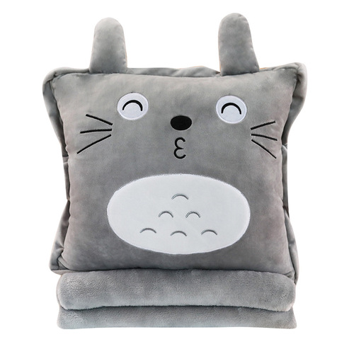 Pillow, quilt, office dual-use cushion, nap pillow, coral velvet blanket, car cushion, three-in-one artifact
