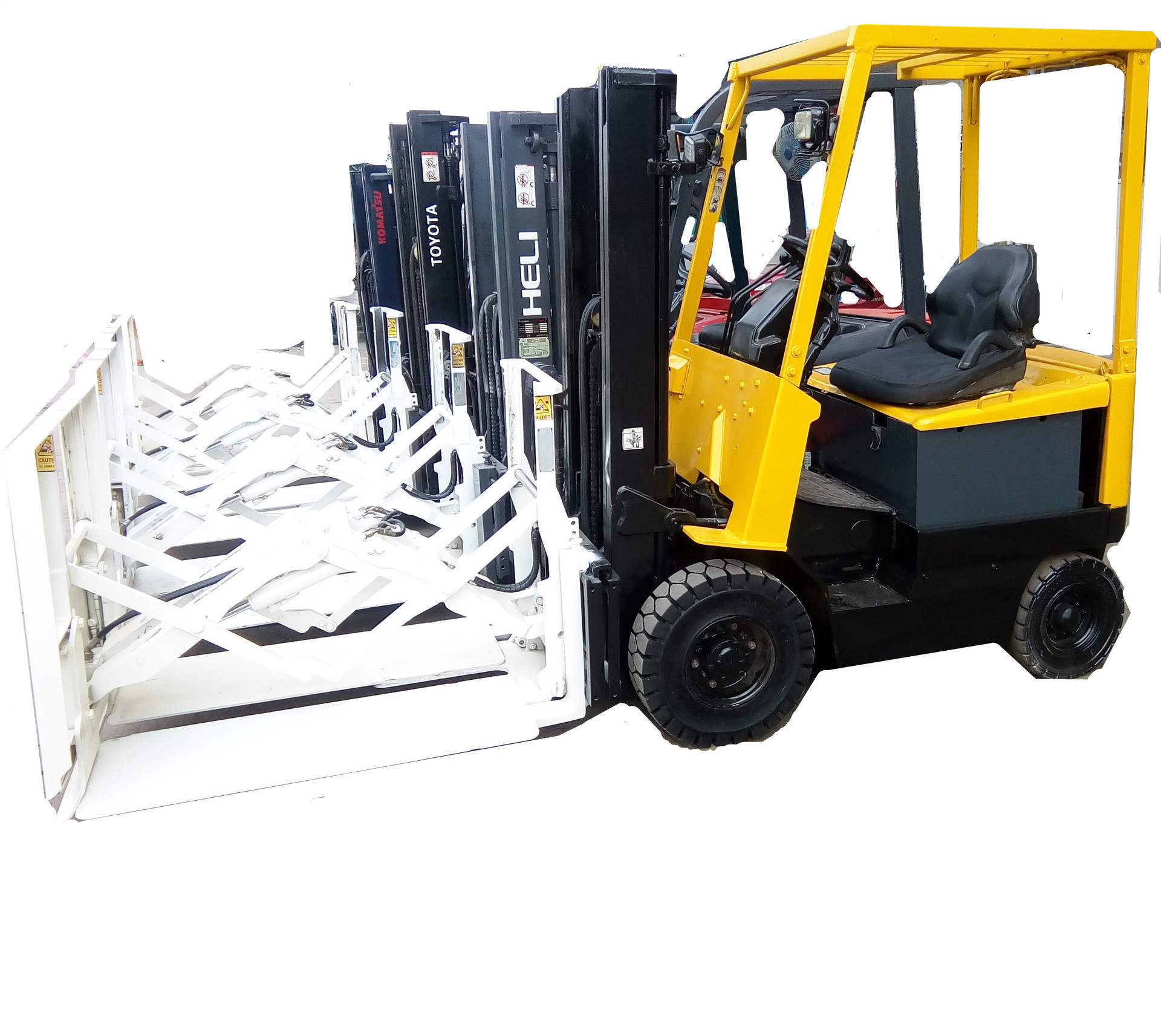 1.75吨海斯特电动叉车配卡斯特推拉器 进口电动叉车配推拉器出租