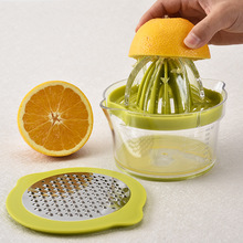跨境手动柠檬榨汁器多功能手压榨橙器苹果汁橙子榨汁鸡蛋分液器