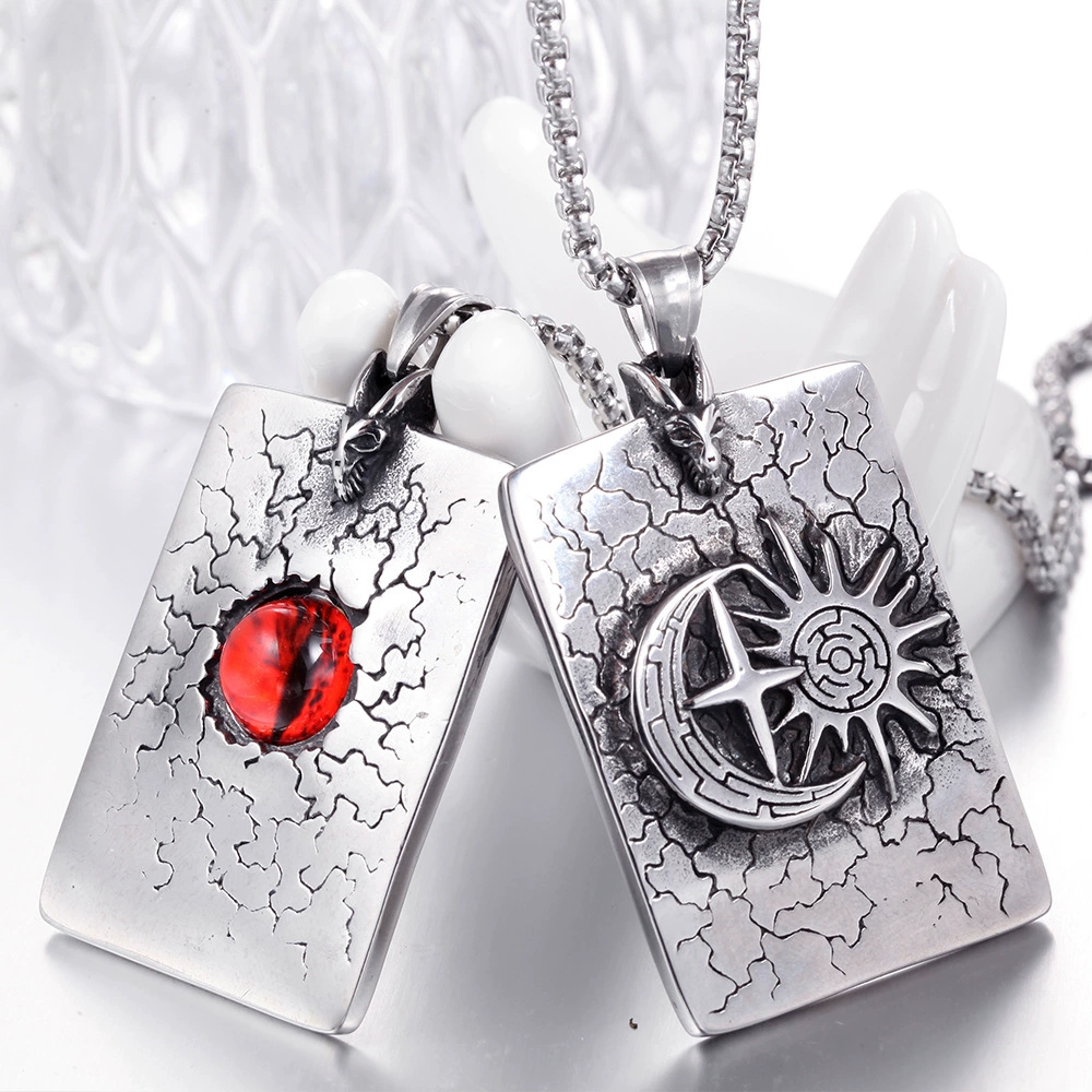 Пretro pendant stainless steel, necklace, European style