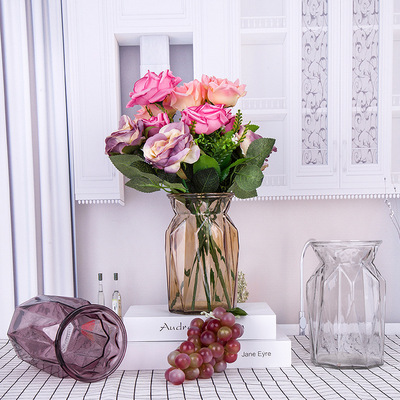 Northern Europe flower arrangement Dracaena sanderiana vase transparent Hydroponics Glass Home Furnishing a living room desktop decorate modern Simplicity Decoration