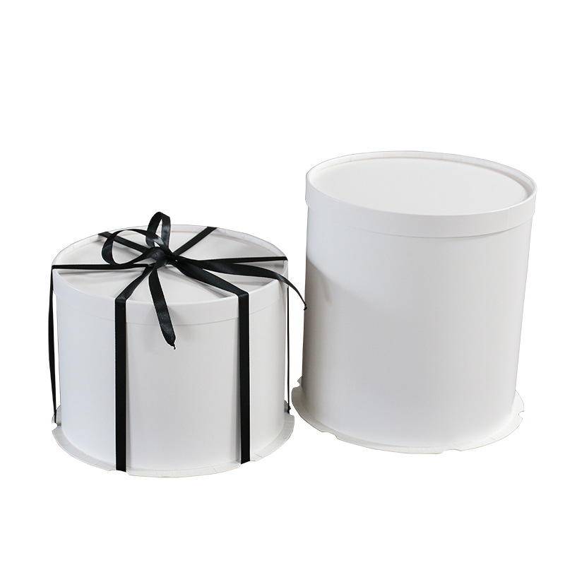 批发烘焙包装三合一纸质生日盒子4寸6寸8寸10寸单双层圆形蛋糕盒