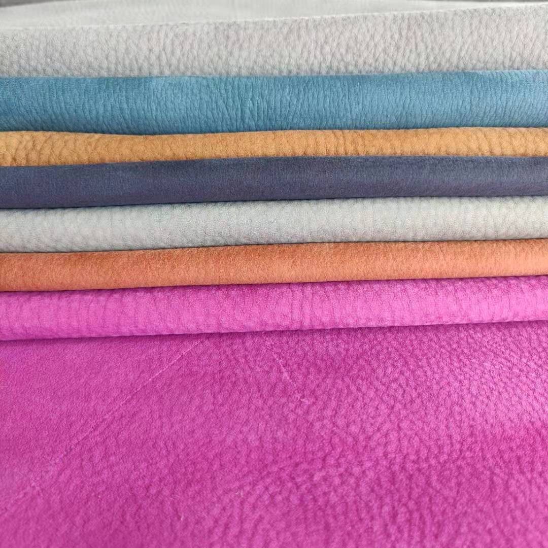 頭層牛皮磨砂摔纹 鞋包面料 颜色多选 现货