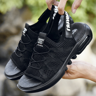 夏季2019新品网布男凉鞋沙滩休闲运动跑步韩版旅游青年气垫凉鞋|ru