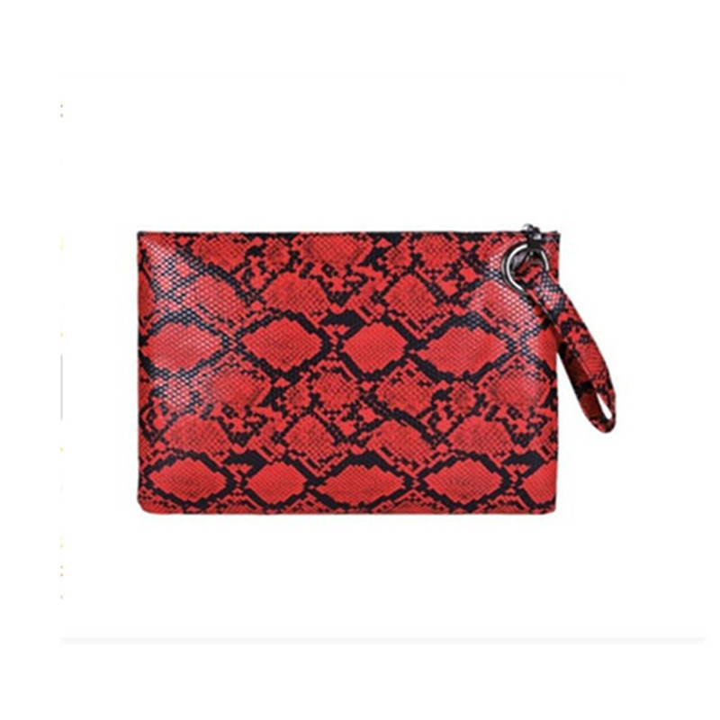 Unisex Snakeskin Pu Leather Zipper Wallets display picture 2