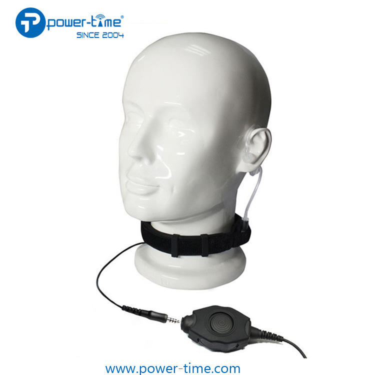 喉震对讲机耳机大圆形PTT可伸缩耐拉PTE-796