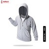 Thin sweatshirt with zipper, cardigan with hood, overall, jacket, oversize, custom made, with embroidery