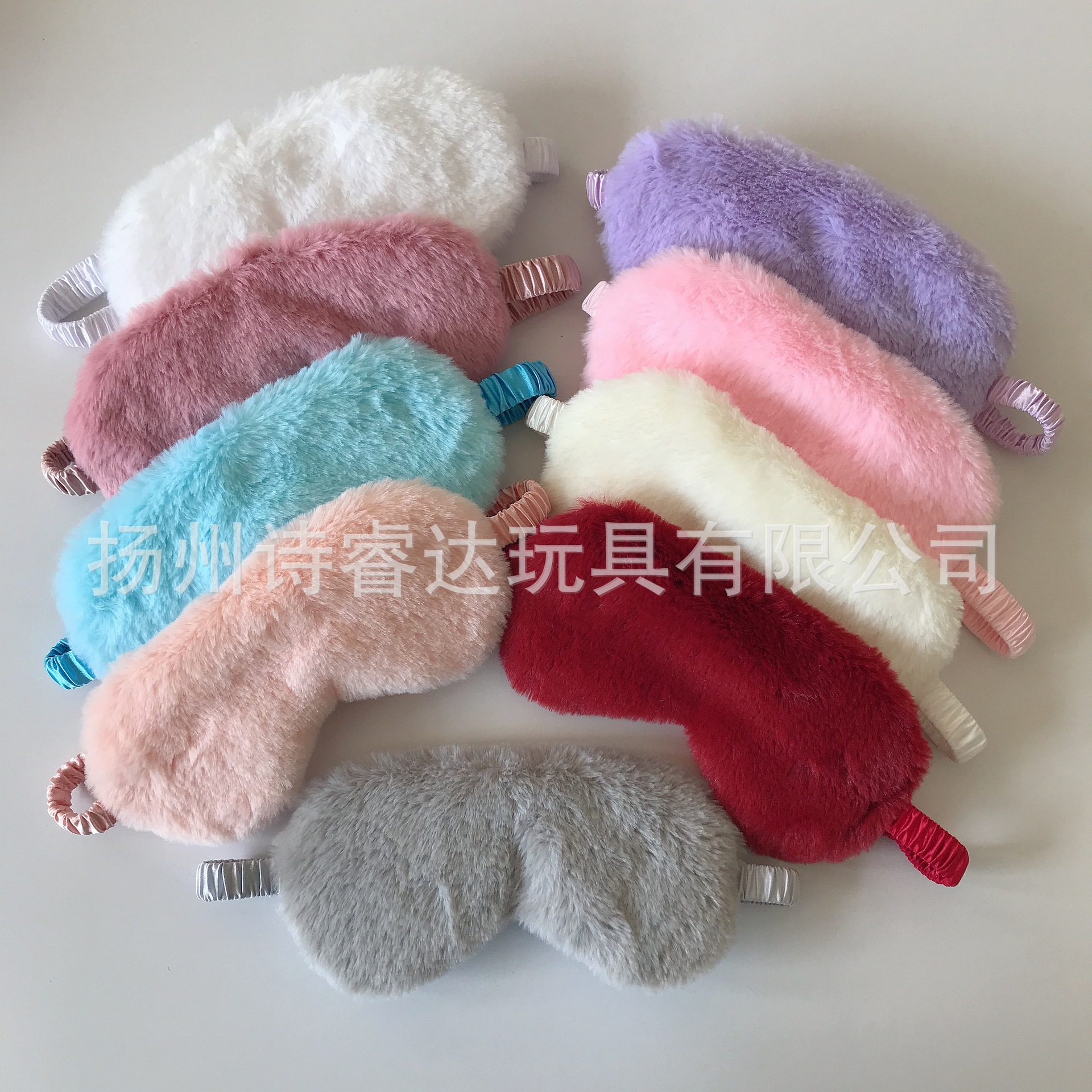 En stock al por mayor máscara de ojo de piel de conejo de imitación, descanso de almuerzo sombreado sueño máscara de ojo de felpa, máscara de ojo fresco lindo