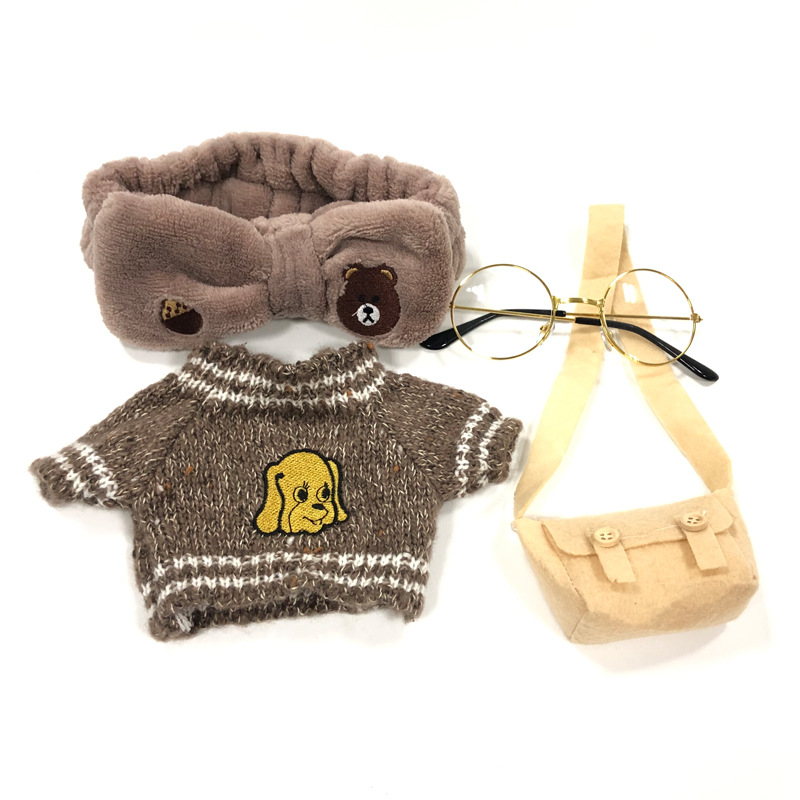 Celebridad en línea de pato ácido hialurónico accesorios de ropa de muñeca ácido hialurónico pato 30cm sombrero gafas accesorios pequeños accesorios de pato amarillo