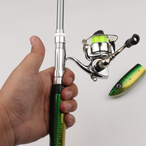 Meiyu 1.4m mini fish-shaped portable fishing rod set Luya Ice Fishing Fishing Pen Fishing Rod FX