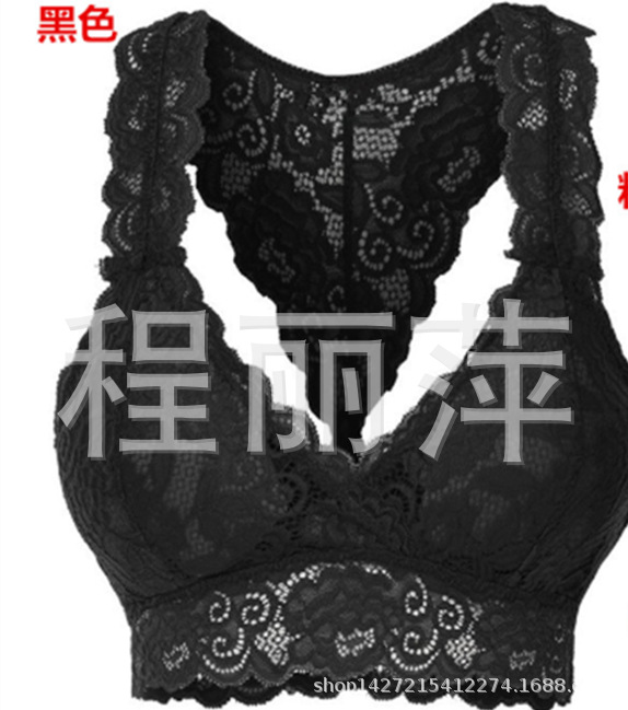 Europa y América transfronteriza nueva sexy de tres puntos en forma de melocotón sexy sujetador hueco de encaje completo multi-color multi-tamaño de la ropa interior