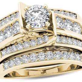 WISH热卖新款 欧美时尚夸张气质镶锆石点水钻对戒 女士结婚戒指
