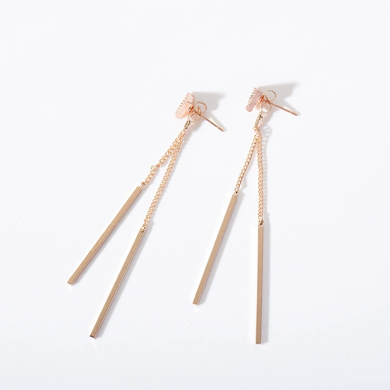 Fashionable long earrings with tassels