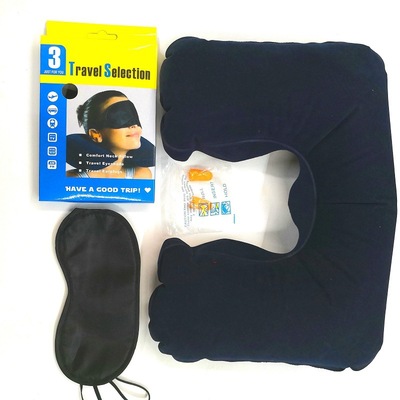 Manufactor supply Box packing Flocking Travel? Sambo pillow Eye mask Earplugs Travel? travel Three wholesale