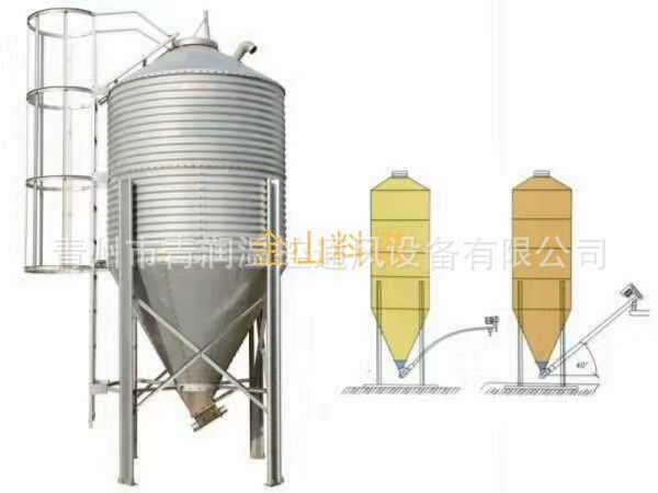 定制料塔 料罐 镀锌板储蓄塔 直供养猪自动料线饲料塔