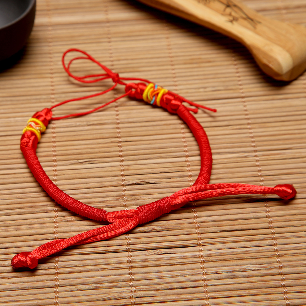 手工编织红绳手链带挂绳半成品手链多种颜色diy编手链手工绳子