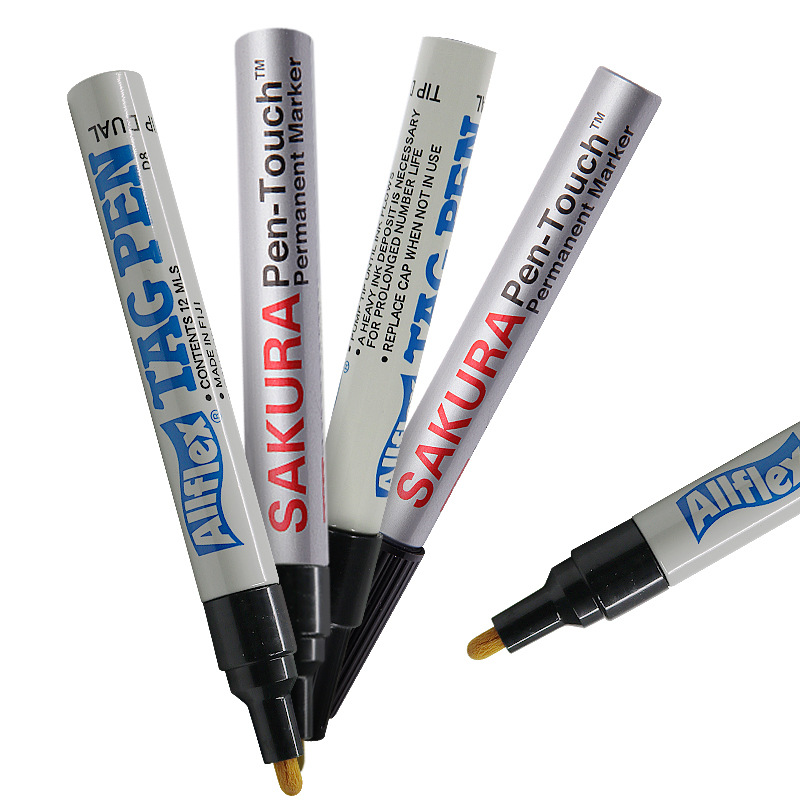 Fácil Fu oreja tarjeta pluma de flor de cerezo marcador de tarjeta de cría veterinaria pluma de etiqueta de oreja con recarga de cerdo pluma marcador de tarjeta