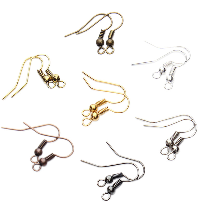 厂地直销diy耳环耳饰配件批发 弹簧圆珠耳钩耳环耳饰配件批发|ms