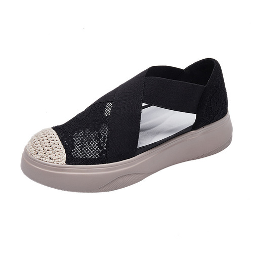Sandals for women with fairy style 2020 summer new style Korean version internet celebrity ins super. Fire toe thick bottom lace women