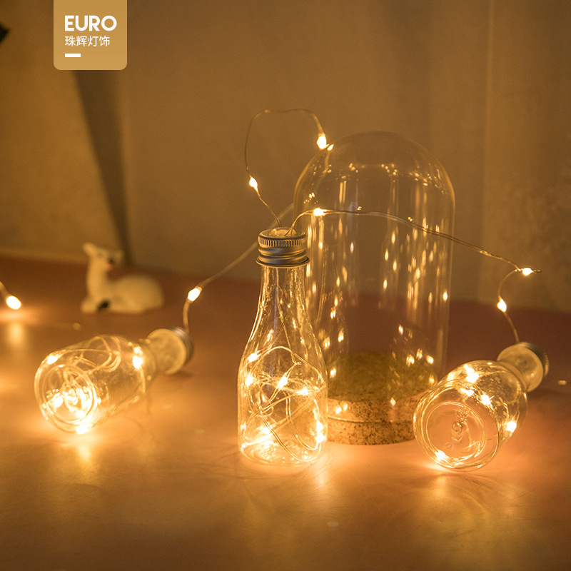 LED bottle copper line light string hotel decorative LED creative luminous bottle light home decoration copper thread lamp wholesale 4