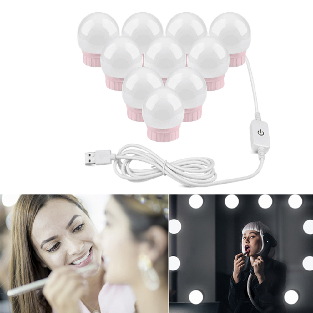 Led Mirror Light Bulb Vanity Headlights USB Touch Switch 10led Mirror Lights Bathroom Purchase Options