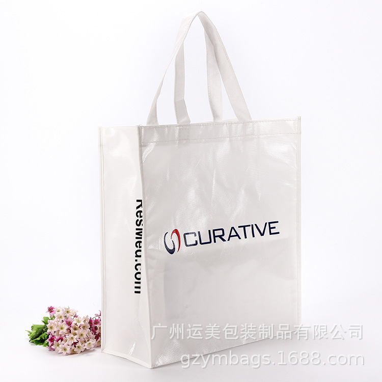 厂家直供无纺布彩印覆膜袋 环保手提袋折叠袋服装购物袋可印logo