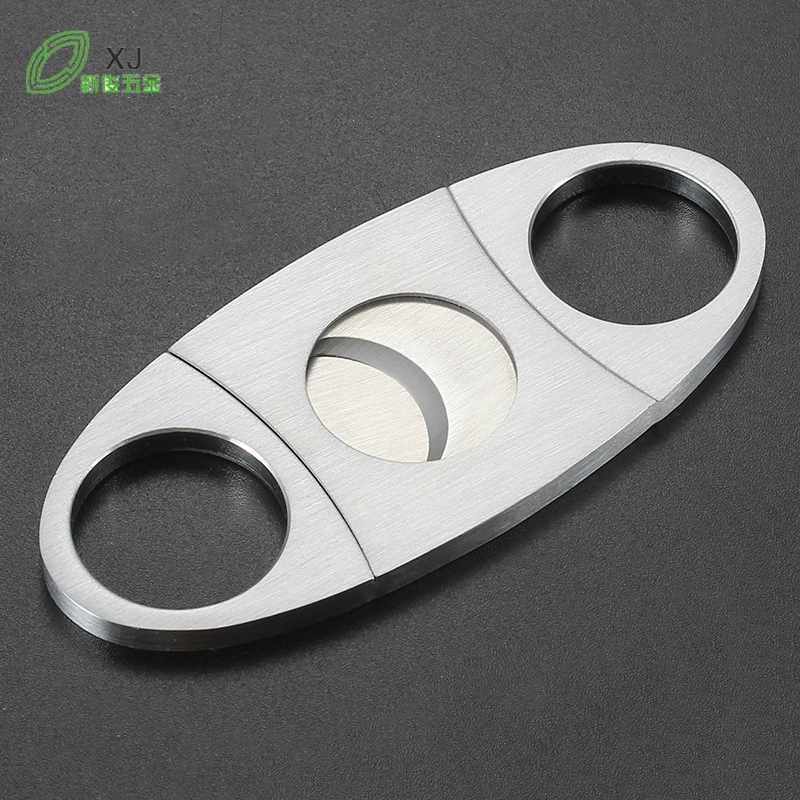 В наличии оптом из нержавеющей стали обоюдоострые ножницы для сигар Современные Простые Ножницы для сигар набор для курения сигар резак