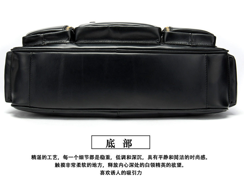 Túi du lịch nam da bò thật cổ điển Âu Mỹ dung tích lớn 42×13×30 cm — Cà phê, Màu nâu, Đỏ rượu chi tiết 29
