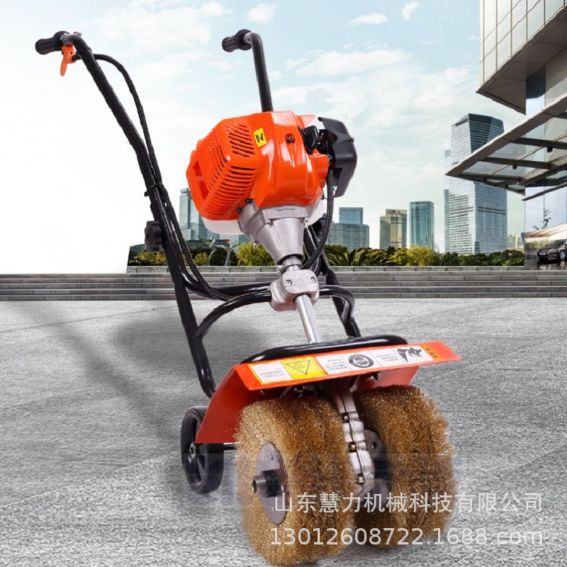 彩钢瓦除锈机 手扶式钢板钢筋除锈打磨机 彩钢瓦抛光翻新机