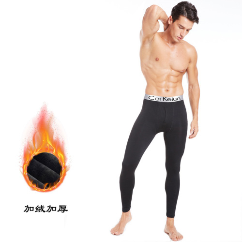 Men's autumn trousers, boys' warm trousers, velvet winter leggings, slim woolen pants, tight thin, plus size woolen trousers