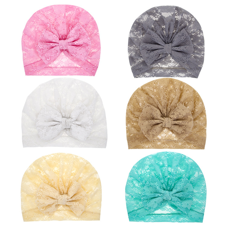 Fashion Children's Lace Hat Bowknot Lace Hood Hat Wholesale Nihaojewelry display picture 2