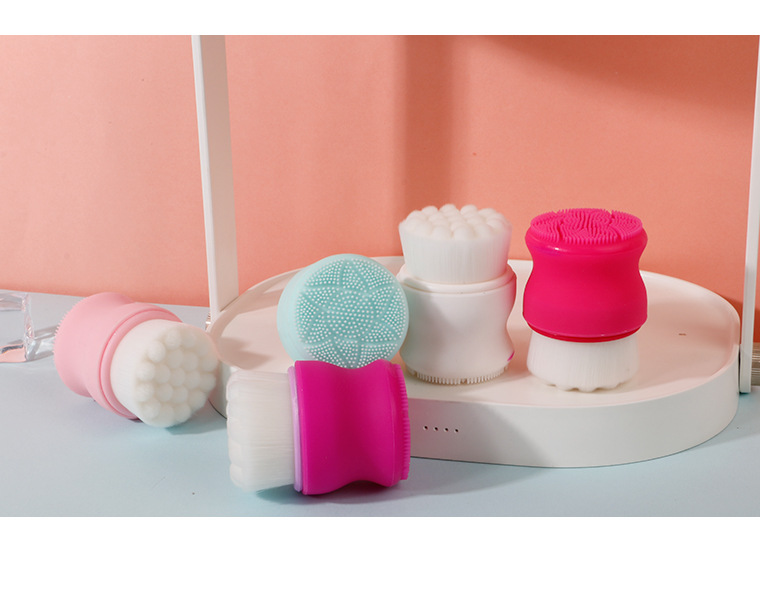 Silicone Cleansing Facial Washing Brush Double-sided Brush display picture 3