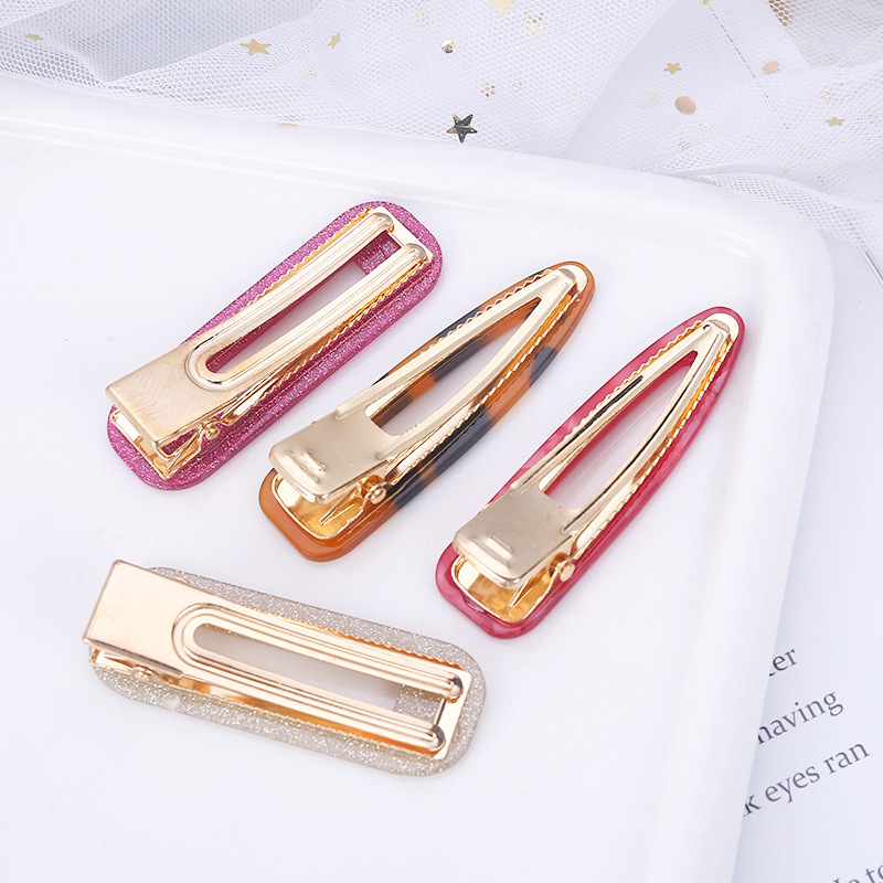1 Piece Quantity Daily Occasion Retro Color Block Polka Dots Acetic Acid Sheets Hair Clip 1 Piece