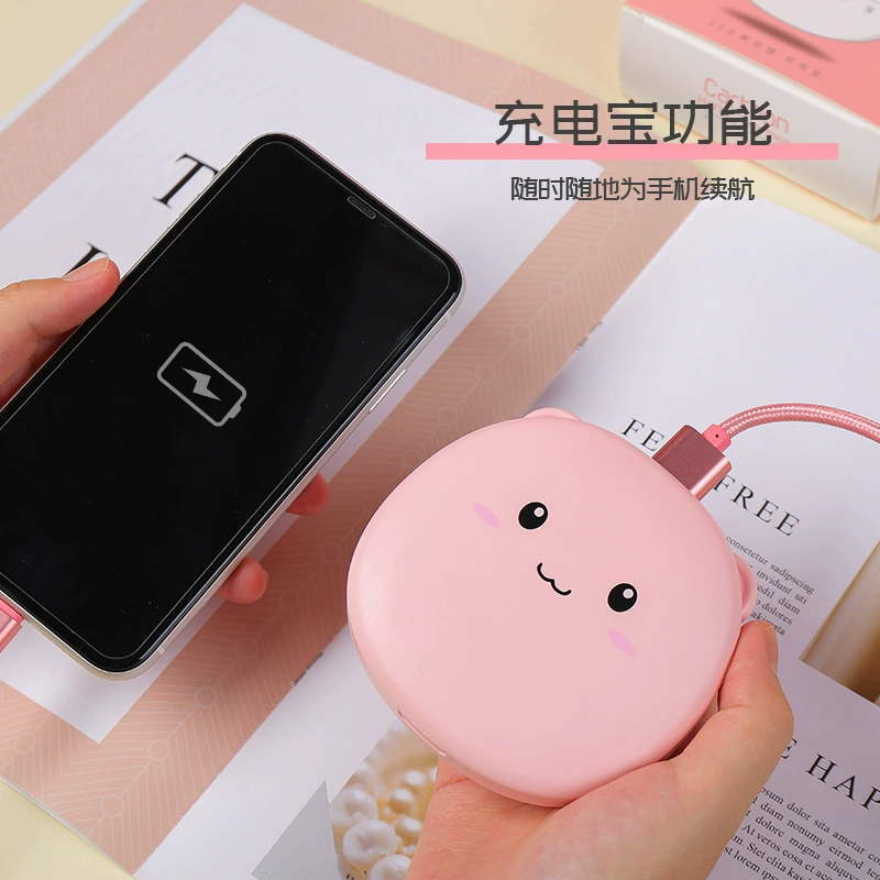 Мультяшный универсальный грелка для рук, питание от LED/USB, подсветка, три в одном