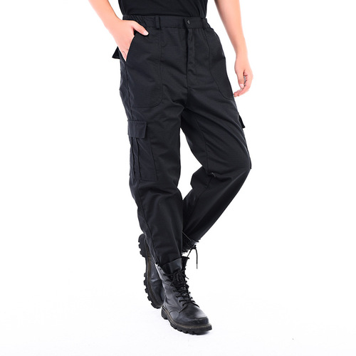 Men's training pants black security pants multi-pocket work pants labor protection pants mesh pants tactical pants overalls