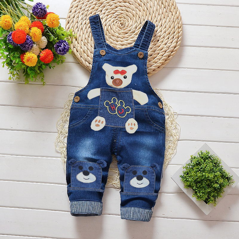 腿上小熊牛仔单裤_看图王