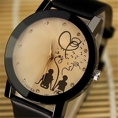 197 children's watch tapered brown fashion pair watch couple watch belt student watch women's lady watch