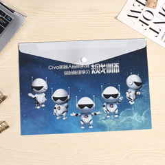 Custom A4 Colorful Button Fastener File Bag Advertising Materials Archive Storage Bag Plastic Contract Document File Bag