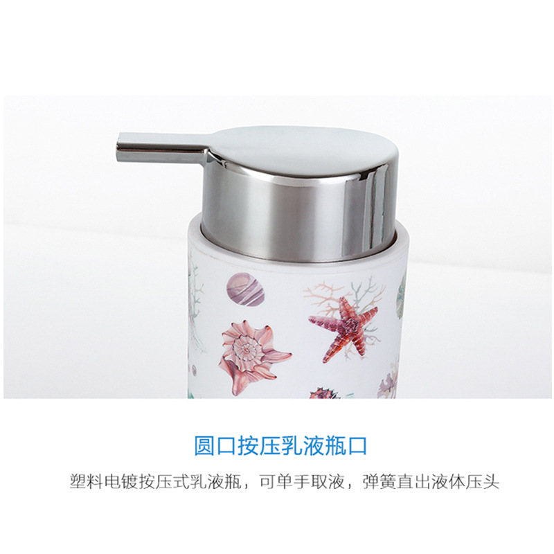 Página de inicio Nordic simple impreso creativo botella de loción baño Hotel B & B hogar hidratante loción desinfectante de manos sub-embalaje