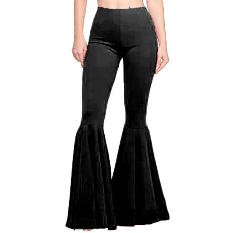 Vêtements pour femmes sirène grande taille taille haute slim élastique loisirs mode évasé YH8051_voghion.com
