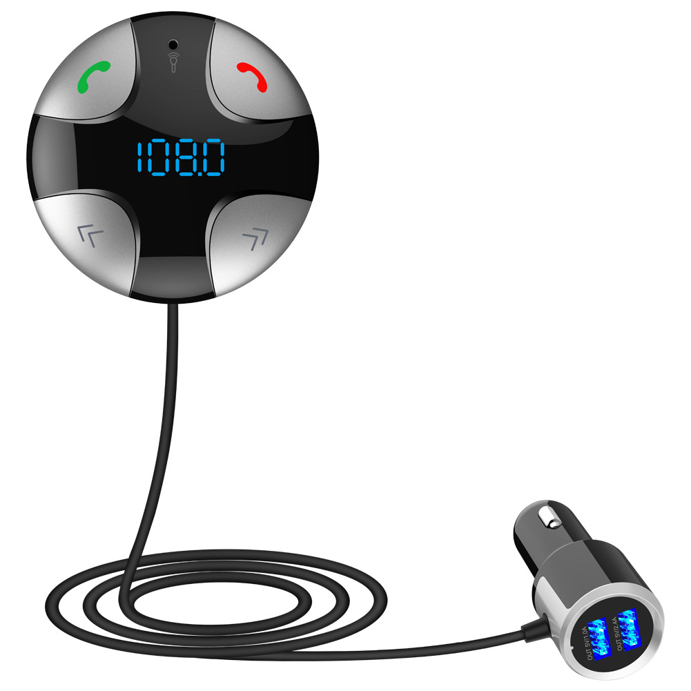 Cross-border Wholesale Digital Show Car Bluetooth MP3 Lossless Music Player Car FM FM Transmitter