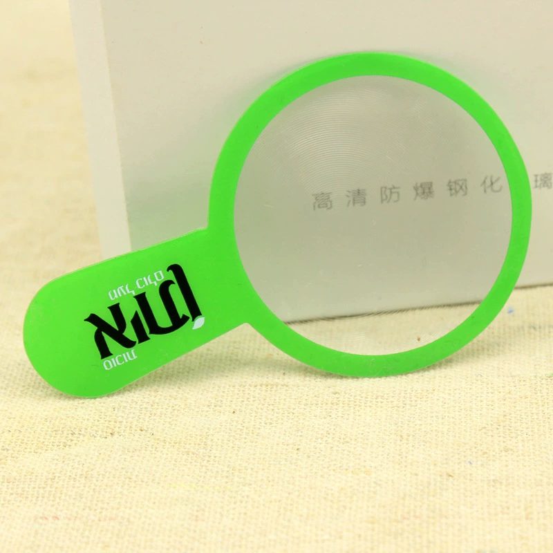 Тип ручки ультратонкое увеличительное стекло визитная карточка портативное 3-кратное увеличительное стекло на заказ логотип ручной отпечаток пальца круглое увеличительное стекло из ПВХ