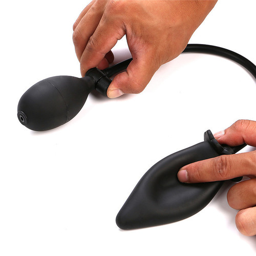 Adult products wholesale large size inflatable silicone butt plug anal plug expansion anal expander foreign trade