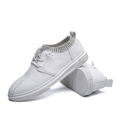 2019春季新款男鞋百搭小白鞋男板鞋韩版潮流男士休闲鞋袜子口皮鞋|ru