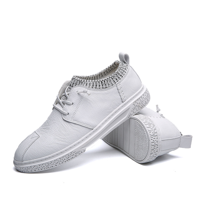 2019春季新款男鞋百搭小白鞋男板鞋韩版潮流男士休闲鞋袜子口皮鞋|ru