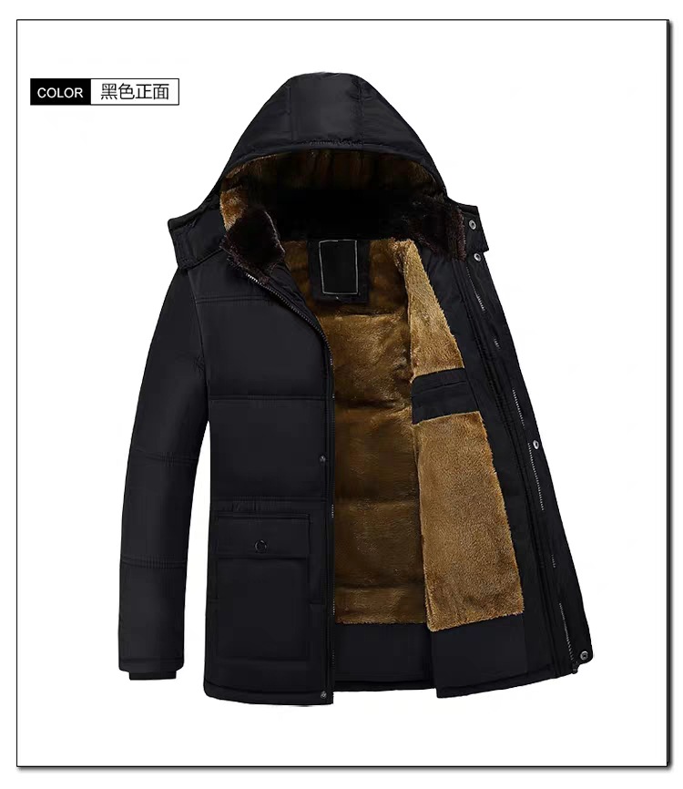 棉衣男中年加厚加绒爸爸装冬装中老年棉袄冬季中长款老人棉服外套|ru