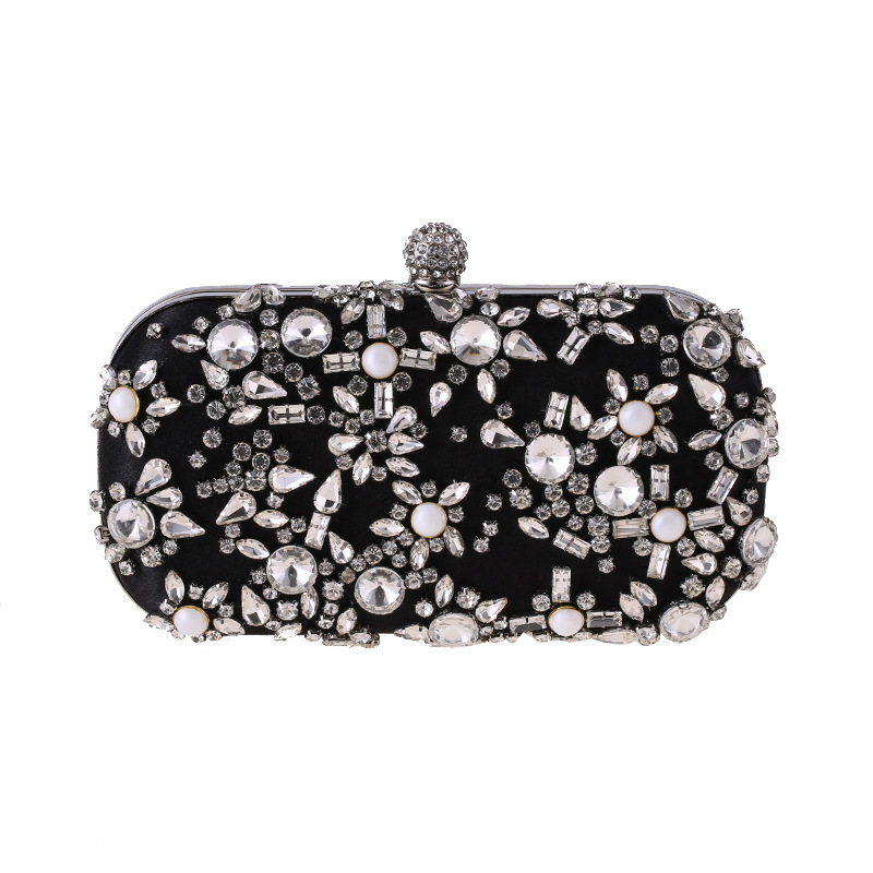 Dinner Bag Banquet Fashion Clutch Bag Diamond Dress Bag Square Box Small Square Bag display picture 1