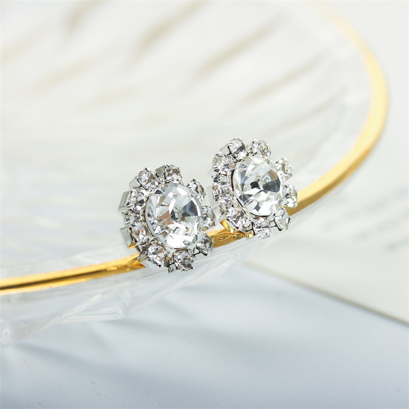 زهرة الشمس الأقراط الأزياء الزركون الصورة 3