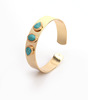 Fashionable universal organic decorations, turquoise metal stone inlay, bracelet, European style