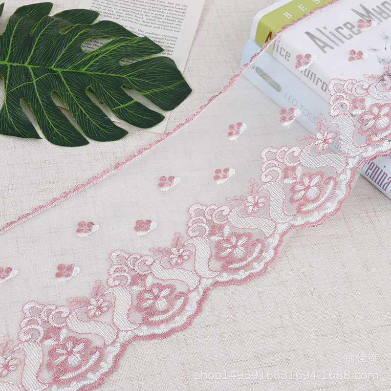 小菠萝花 多色水溶蕾丝刺绣花边 15码沙发靠垫花边 16CM 窗帘拼接